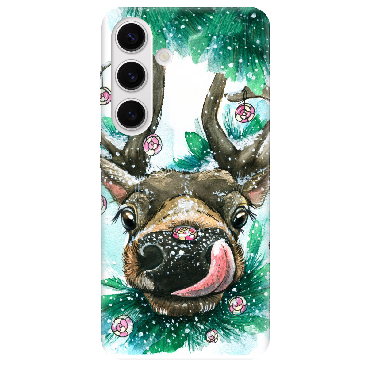 Чехол для Samsung Galaxy S25 Plus прозрачный Сute deer - фото 1 - Чехлы для телефонов
